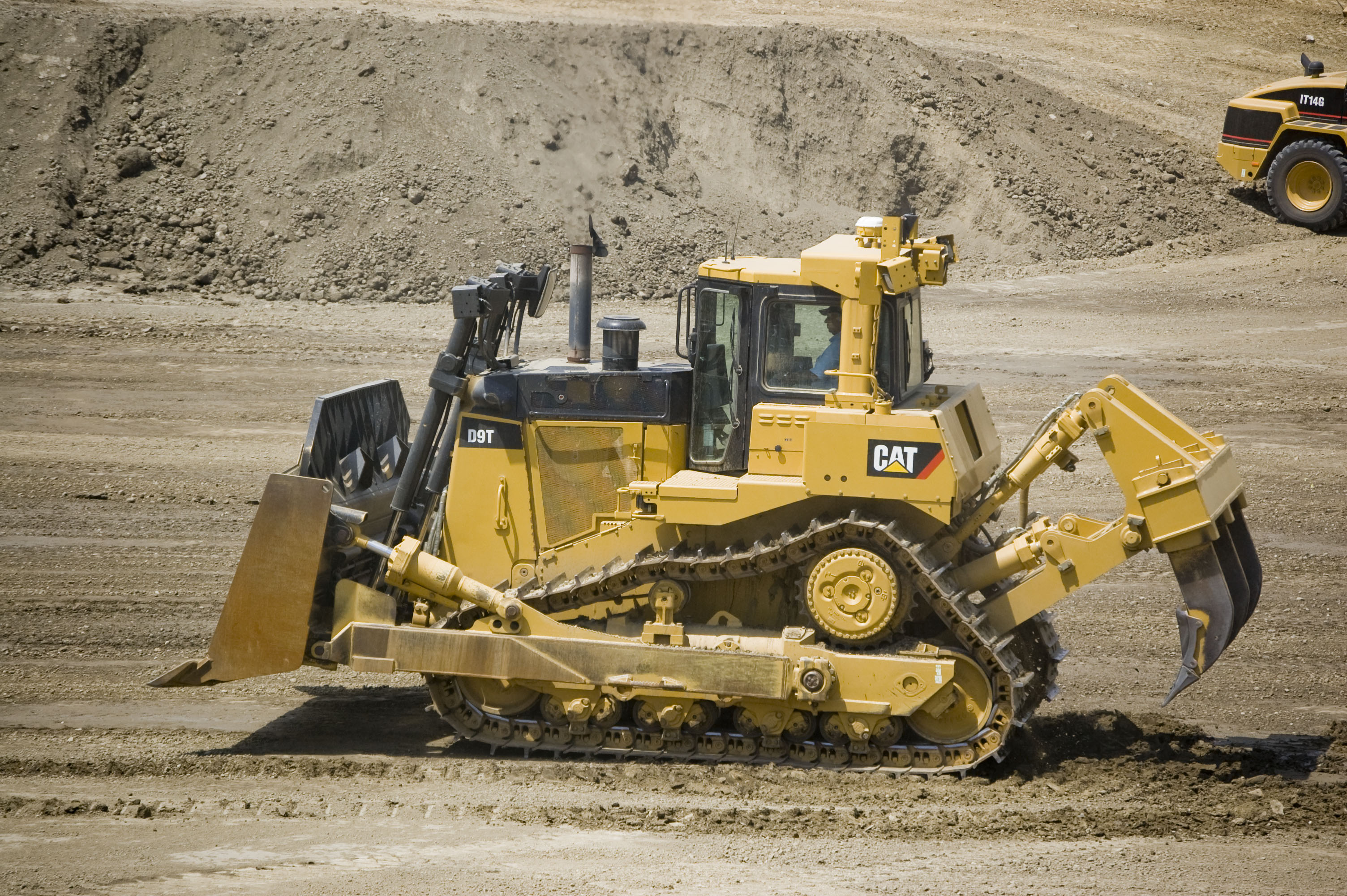 Bulldozer at construction site